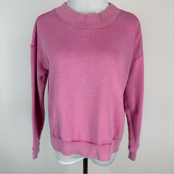 Aerie Pink Crewneck Sweatshirt Size Medium - Picture 1 of 13